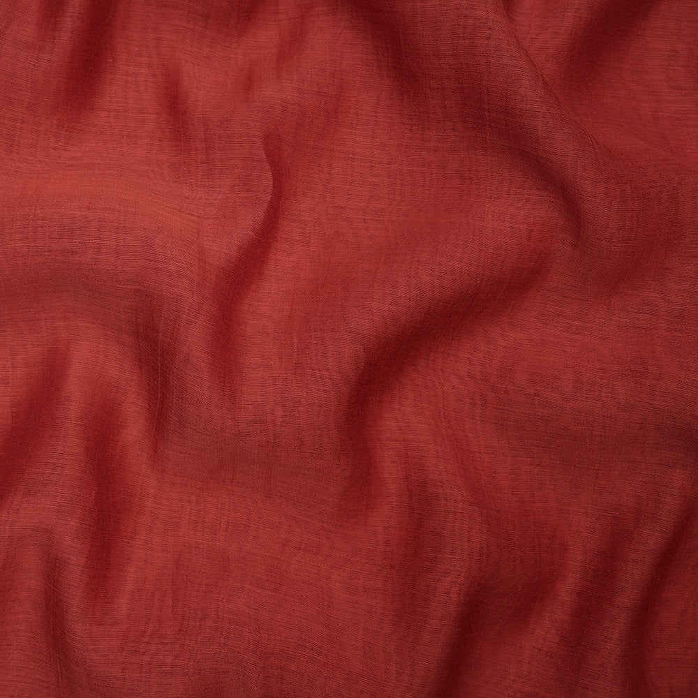 Red Color Piece Dyed Fine Chanderi Fabric