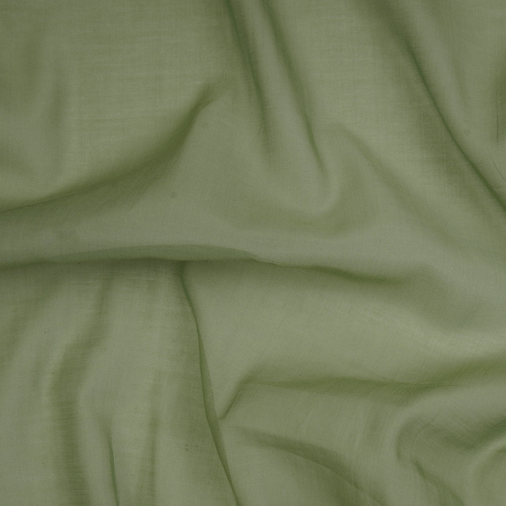 Olivine Color Piece Dyed Pure Chanderi Fabric