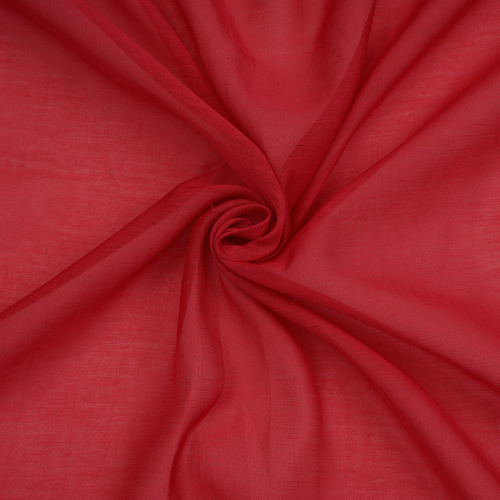 Red Color Piece Dyed Fine Chanderi Fabric
