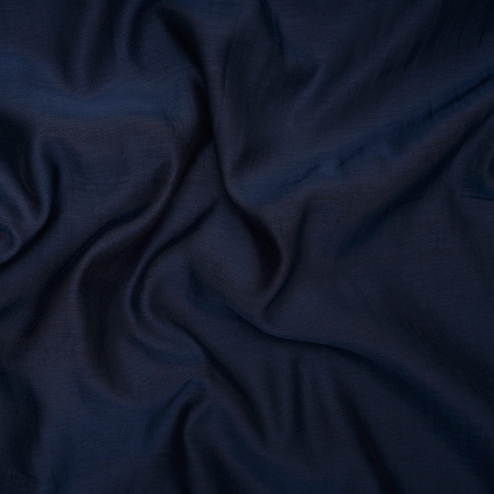 Navy Color Pure Fine Silk Cotton Fabric