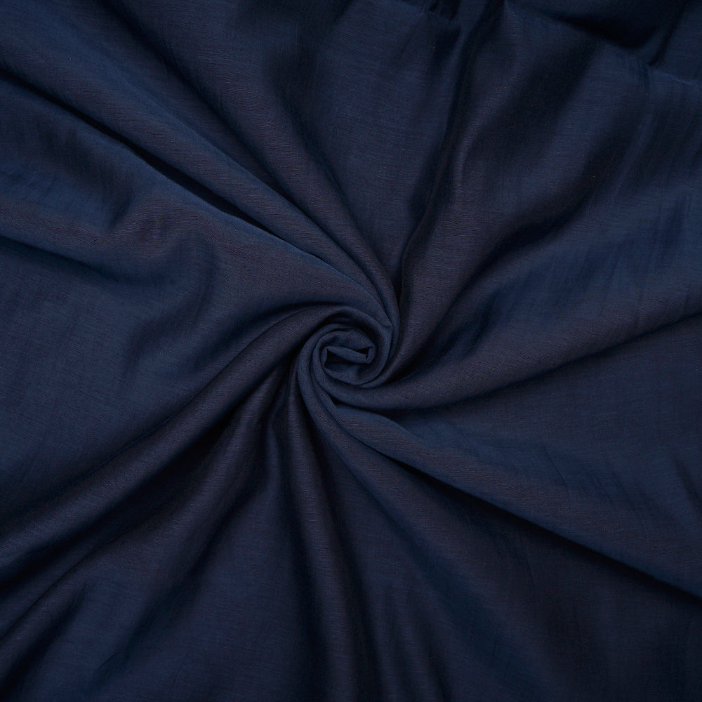 Navy Color Pure Fine Silk Cotton Fabric
