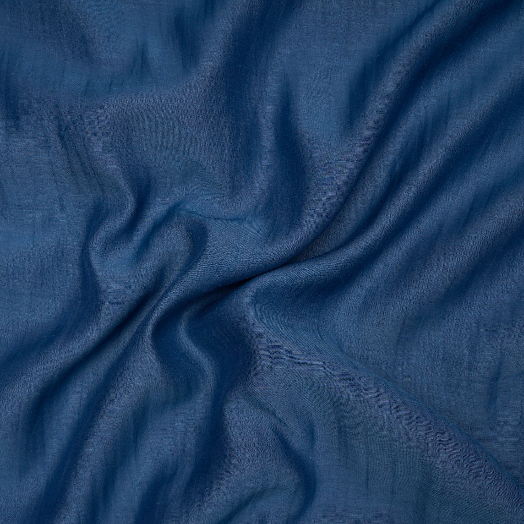 Blue Turquoise Piece Dyed Fine Chanderi Fabric