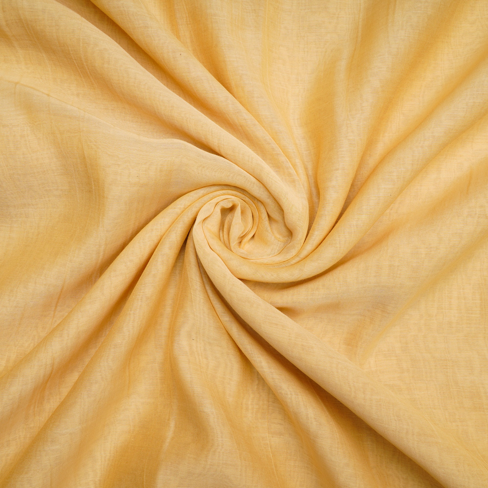Yellow Color Pure Plain Fine Chanderi Fabric