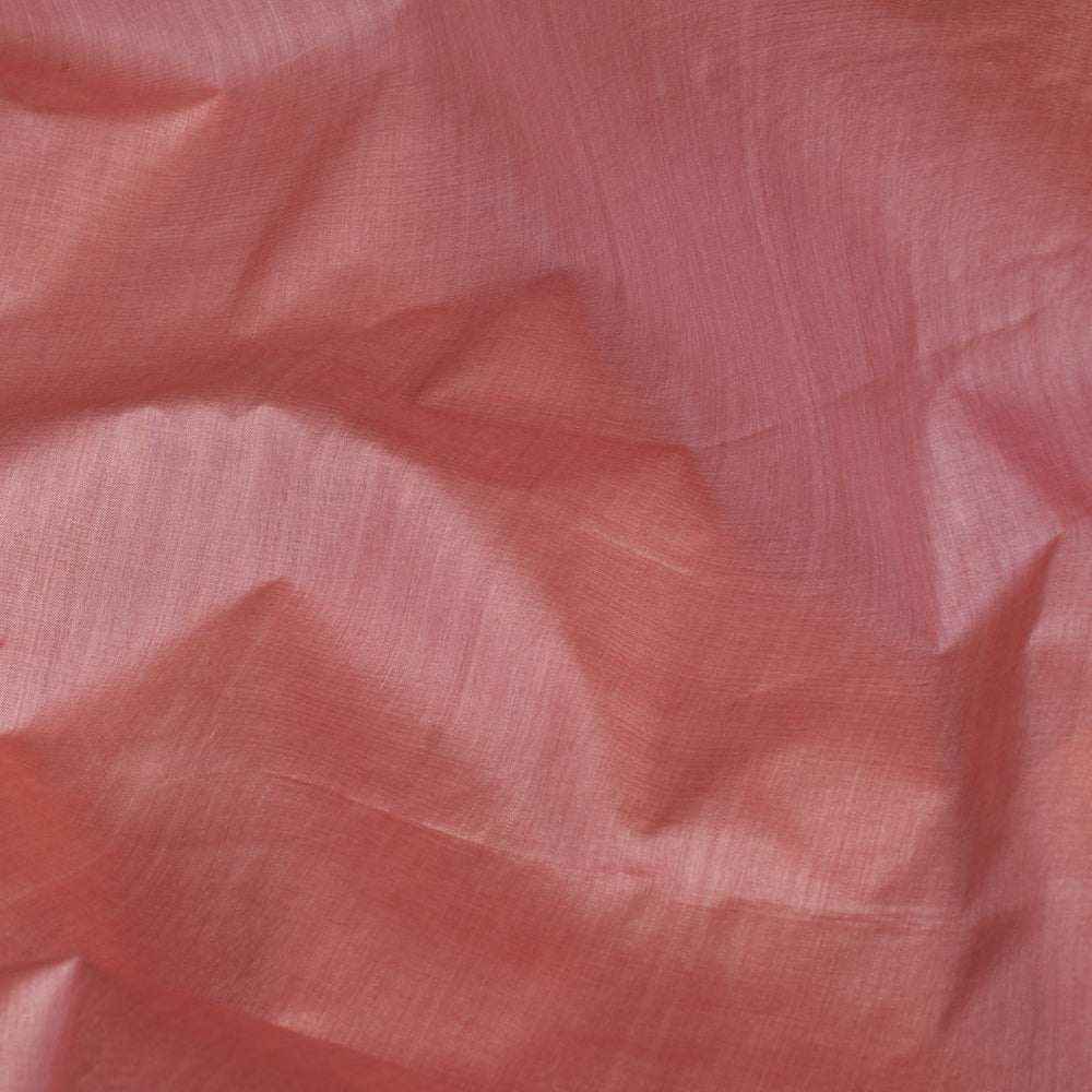 Peach Puff Color Tussar Silk Fabric