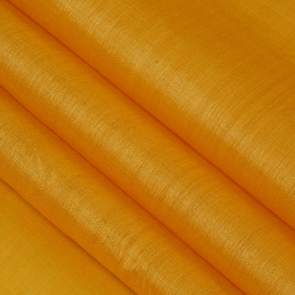 Yellow Color Tussar Silk Fabric