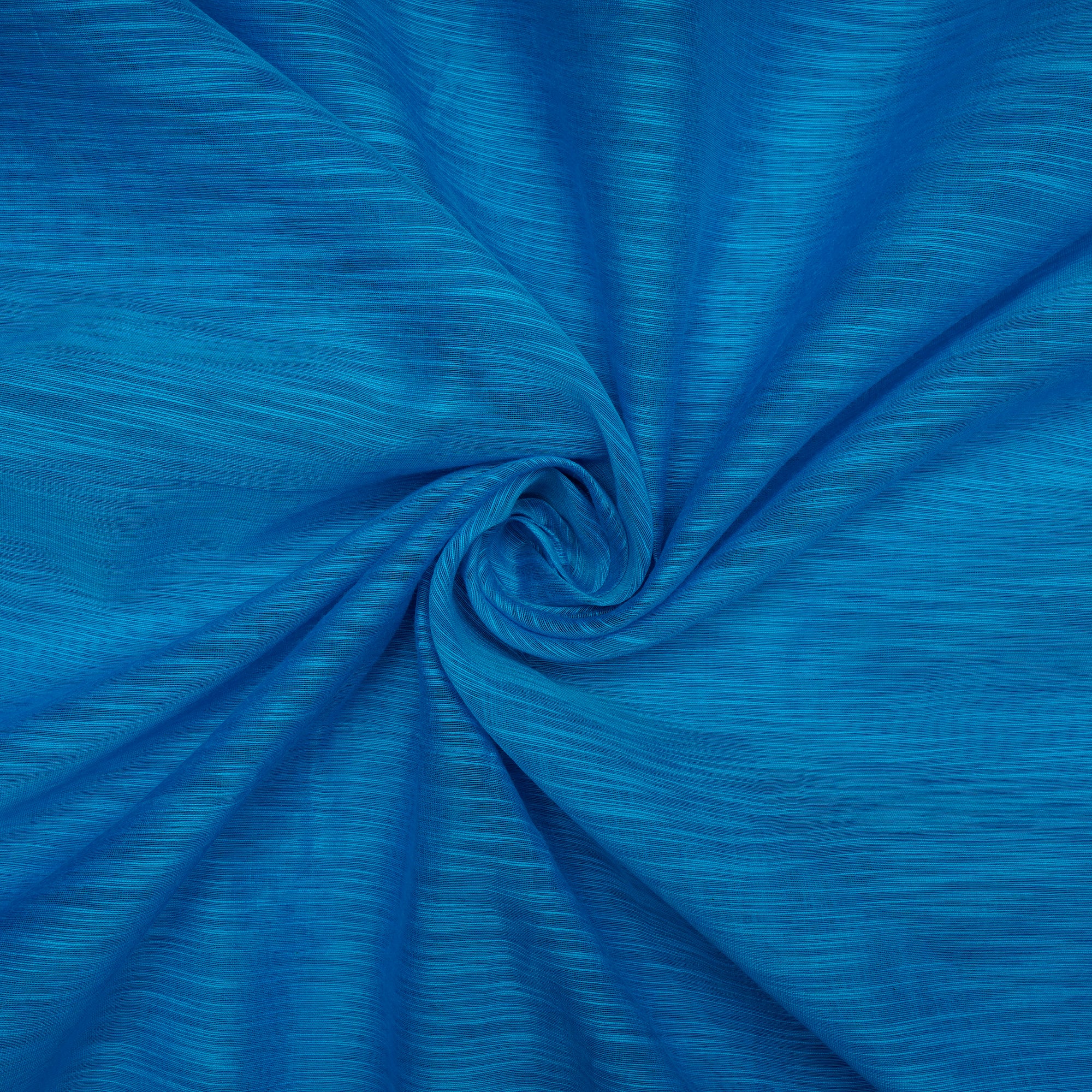 Azure Blue Color Slub Chanderi Fabric