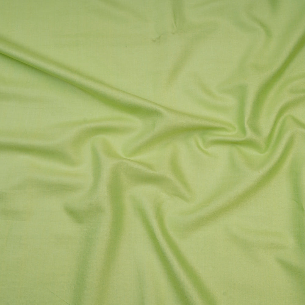 Light Green Color Tussar Cotton SIlk Fabric