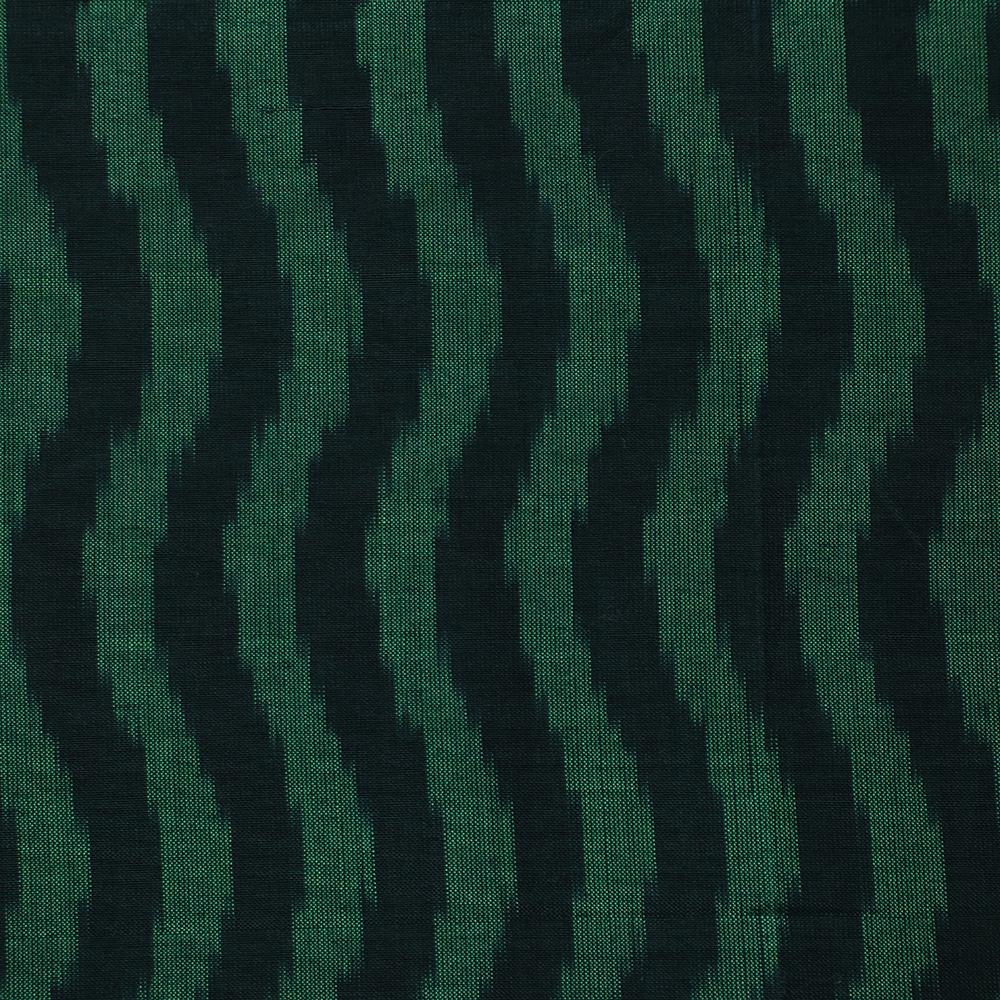 Green Color Handwoven Ikat Sico Silk Fabric