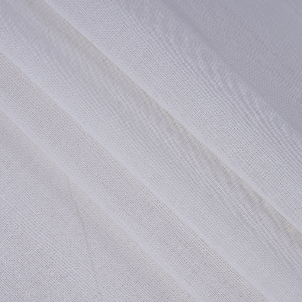 White Color Handloom Cotton Fabric