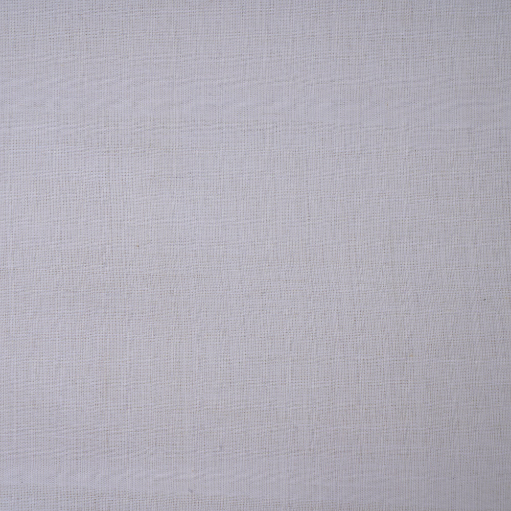 White Color Handloom Cotton Fabric