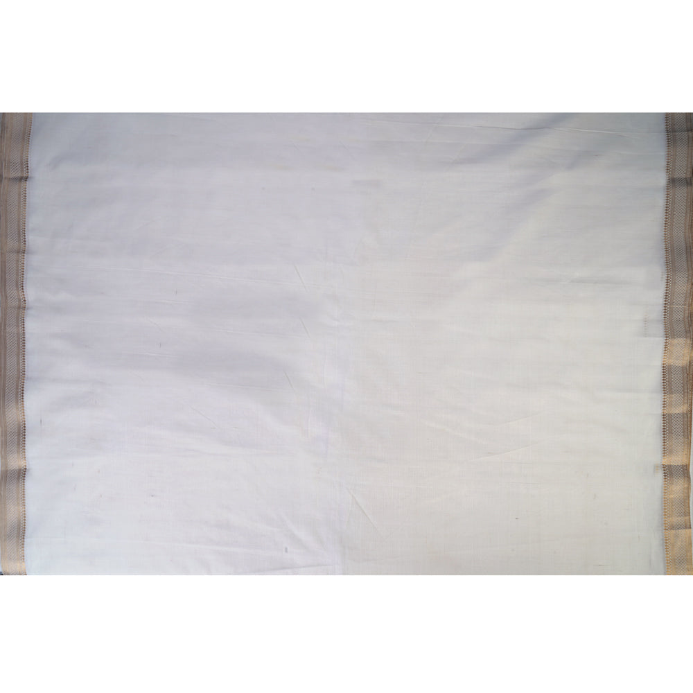 White Color Handloom Cotton Fabric