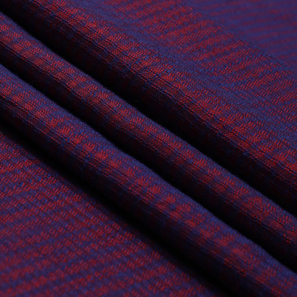 Purple-Red Color Natural Silk Fabric