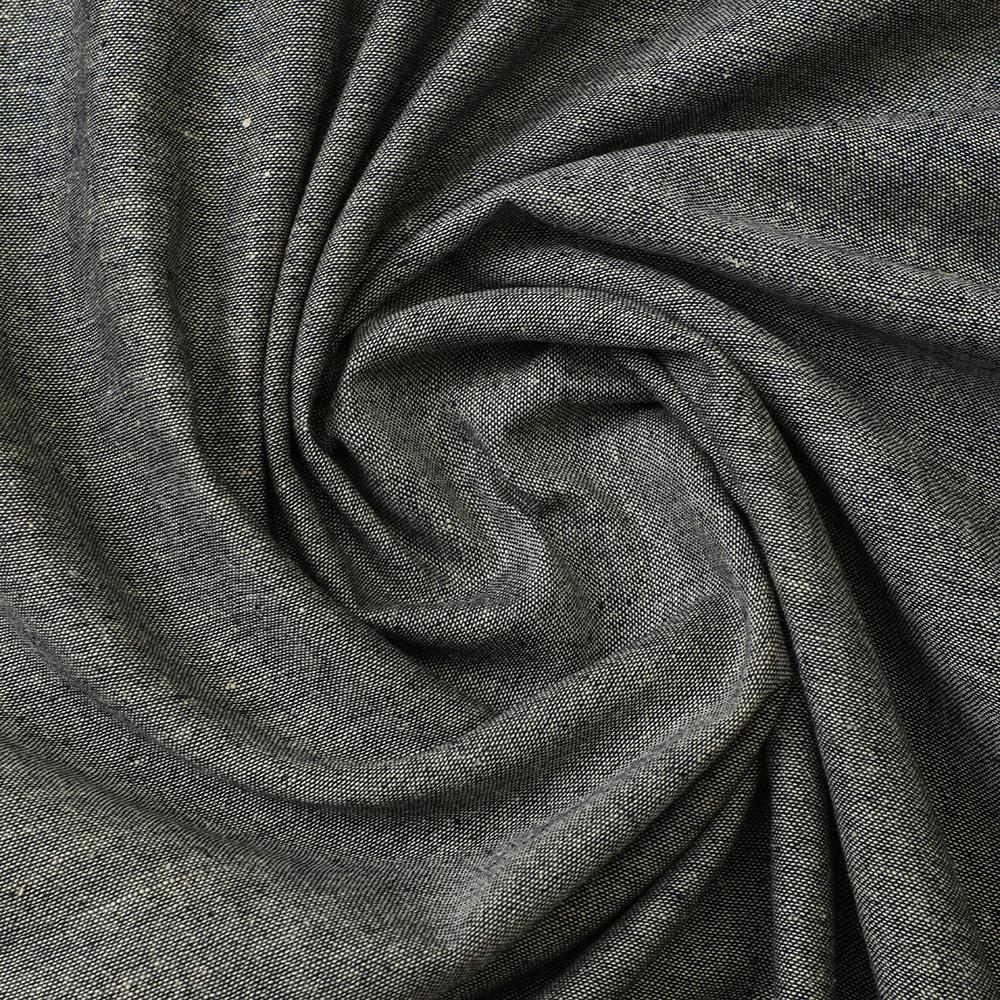 Black Color yarn Dyed Cotton Fabric