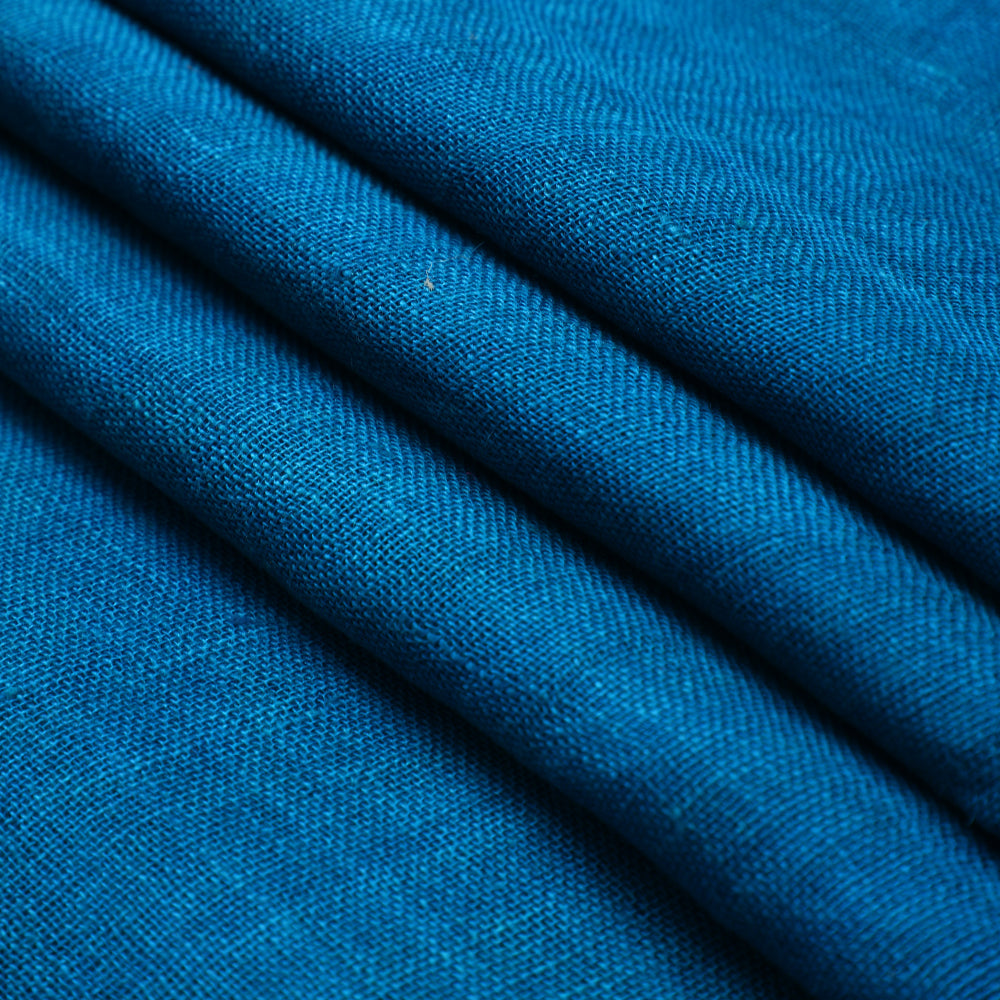 Blue Color Linen Fabric