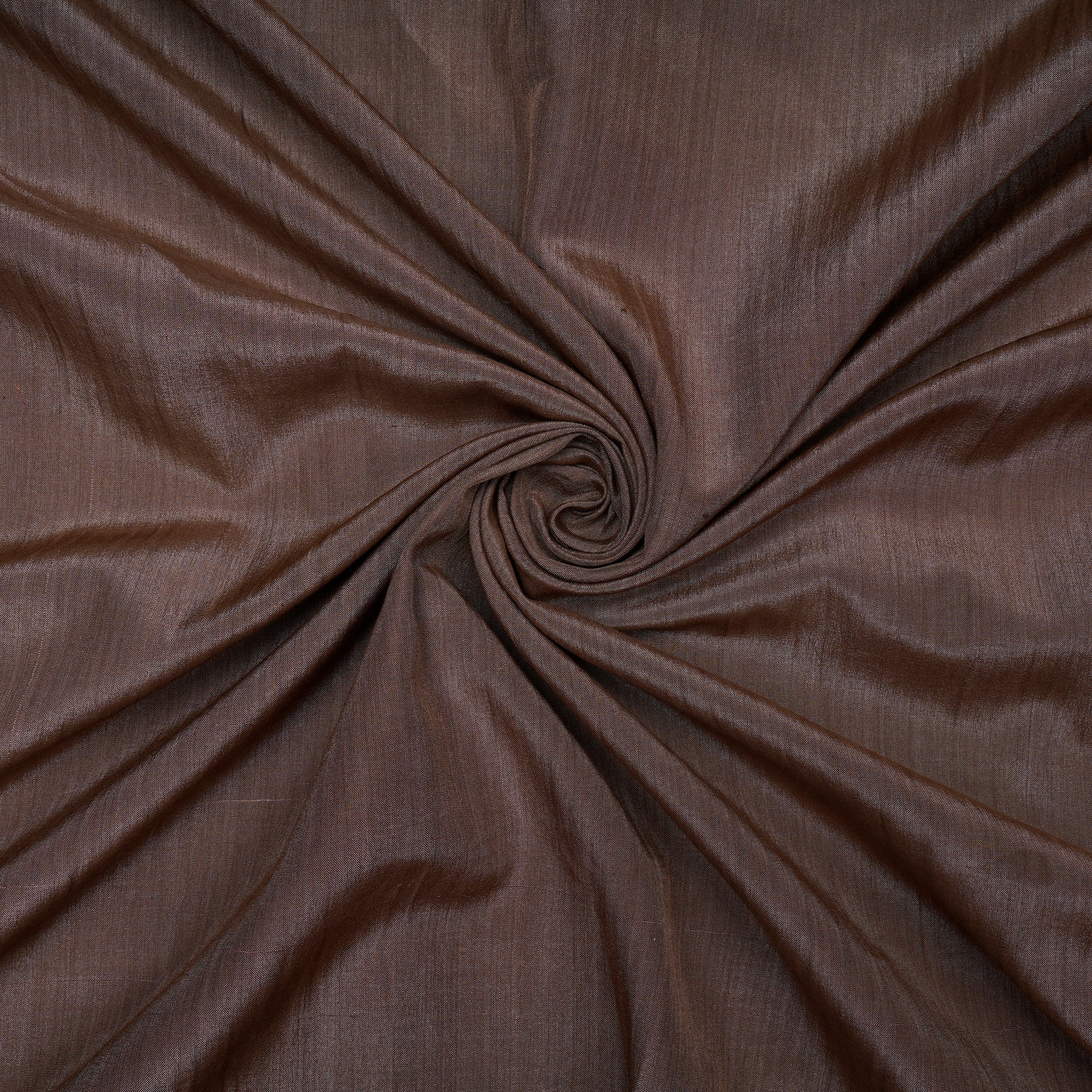 Brown Color Piece Dyed Tussar Chanderi Fabric