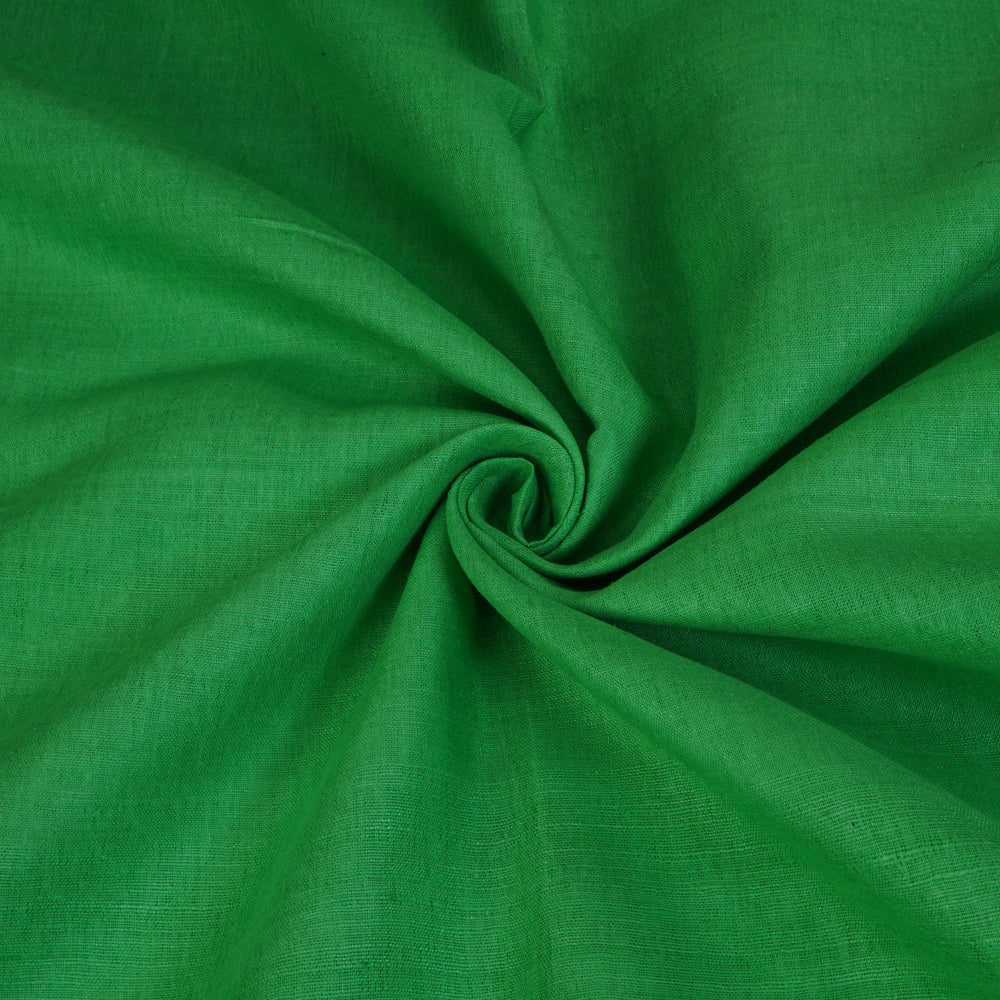 Green Color Natural Matka Silk Fabric