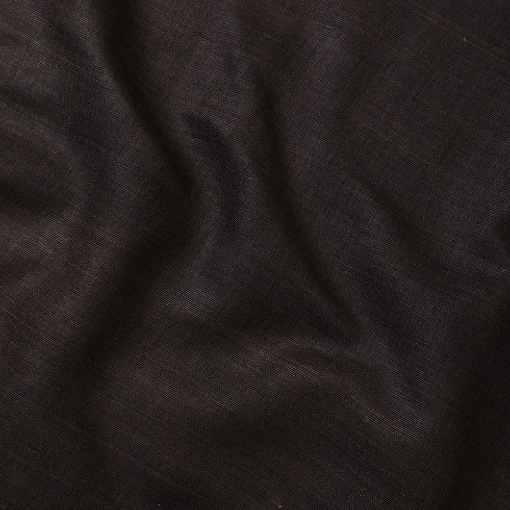 Umber Brown color Natural Matka Silk Fabric