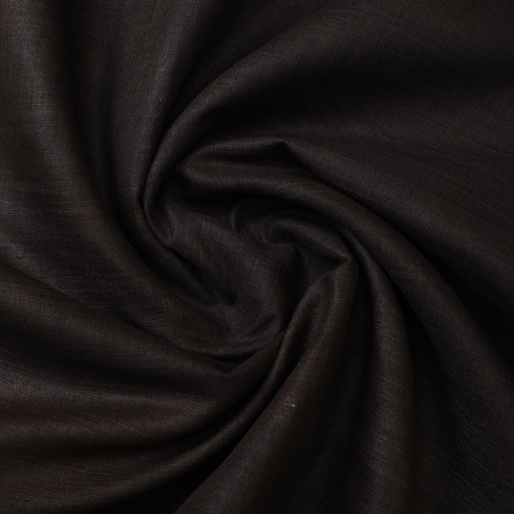 Umber Brown color Natural Matka Silk Fabric