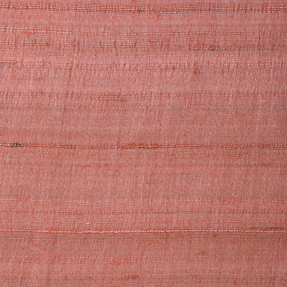 Rouge Color Natural Tussar Silk Fabric