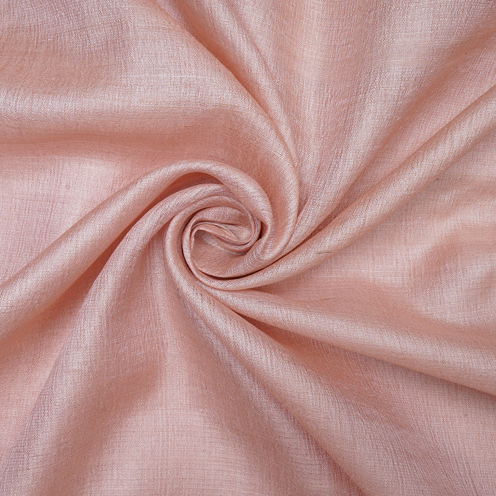 Blush Color Desi Tussar Silk Fabric