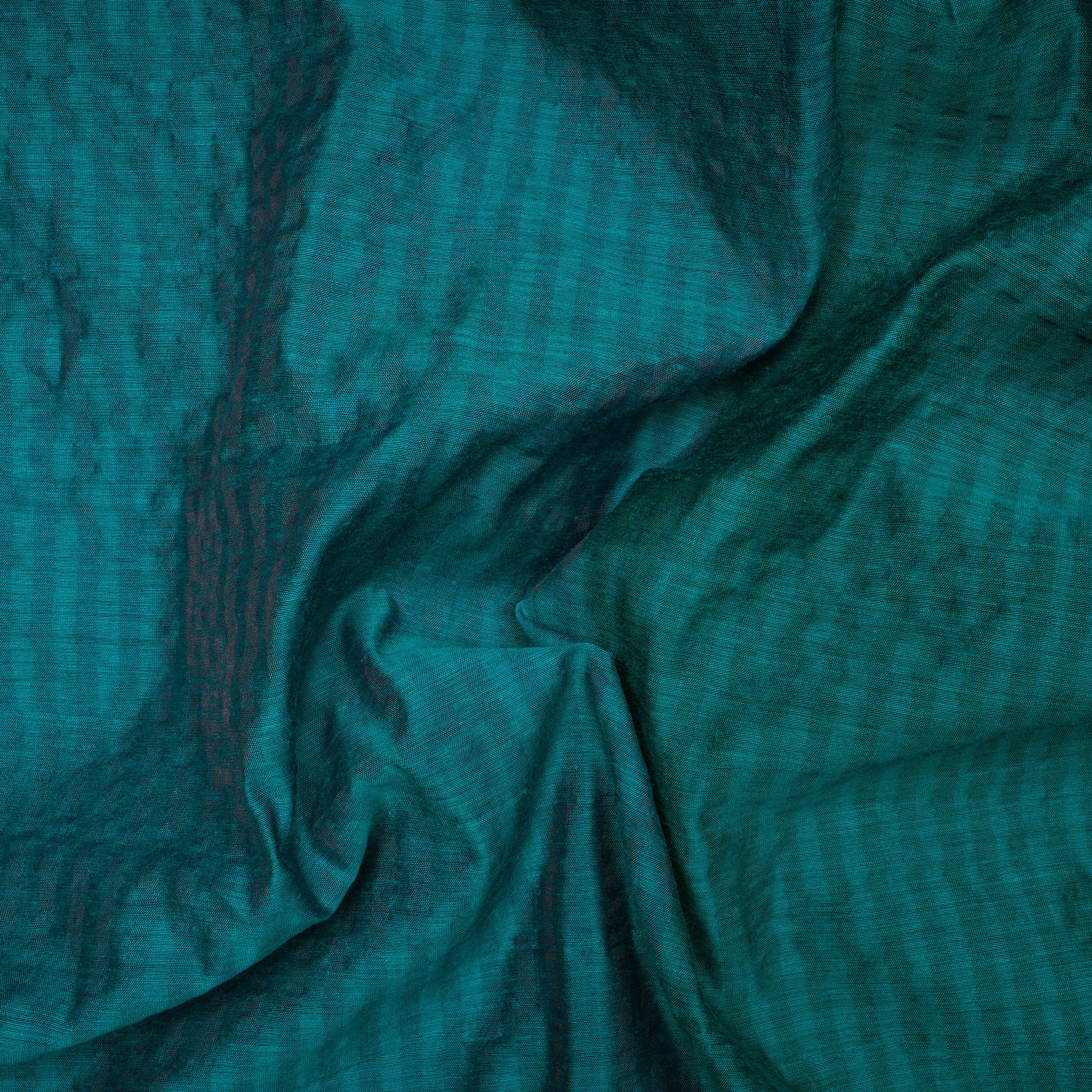 Teal Blue Color Fancy Polyester Cotton Fabric