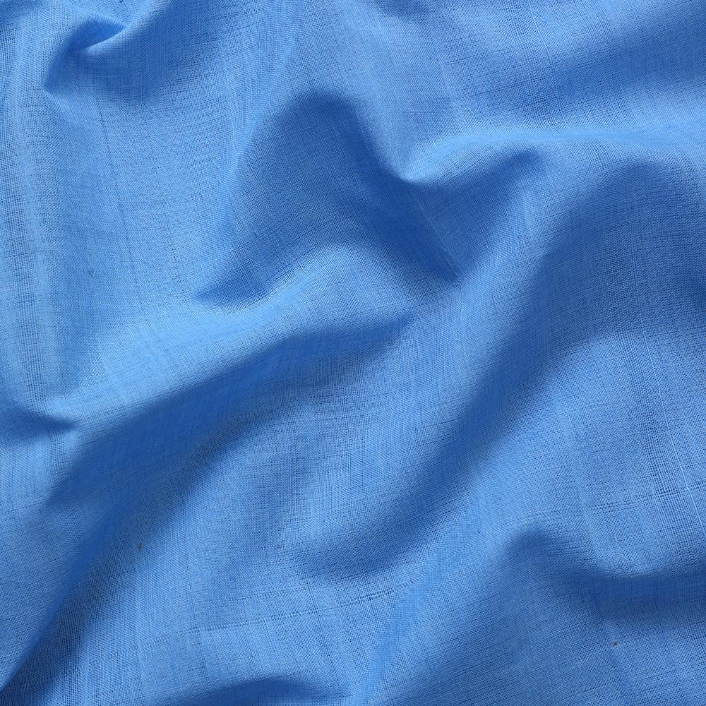 Light Blue Color Mangalgiri Cotton Fabric