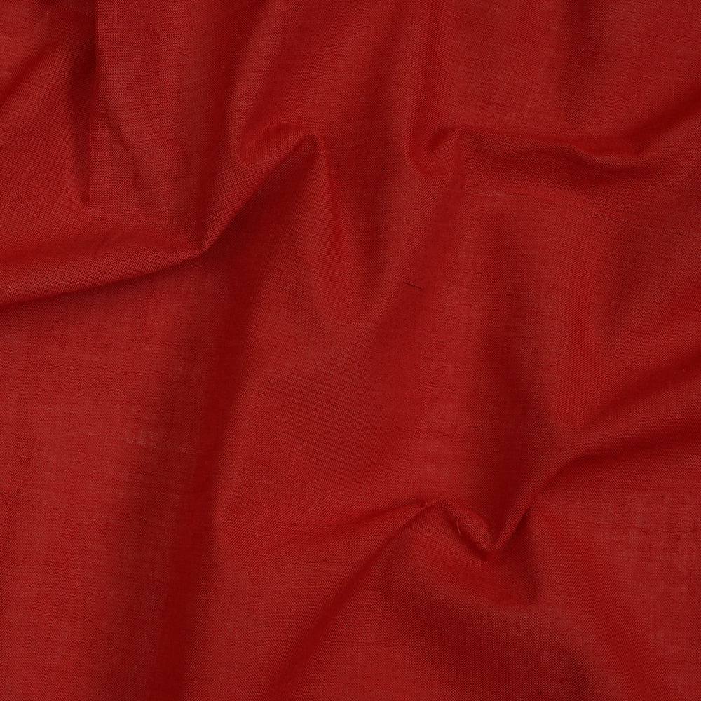 Red Color Mangalgiri Cotton Fabric