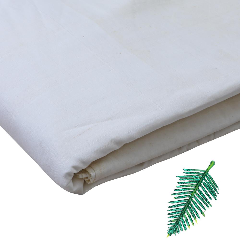 White Color Mangalgiri Cotton Fabric
