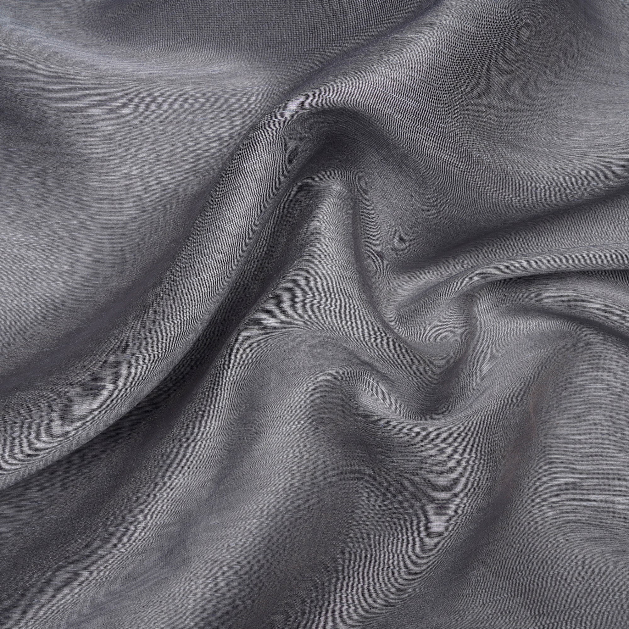 Grey Color Piece Dyed Linen Silk Fabric