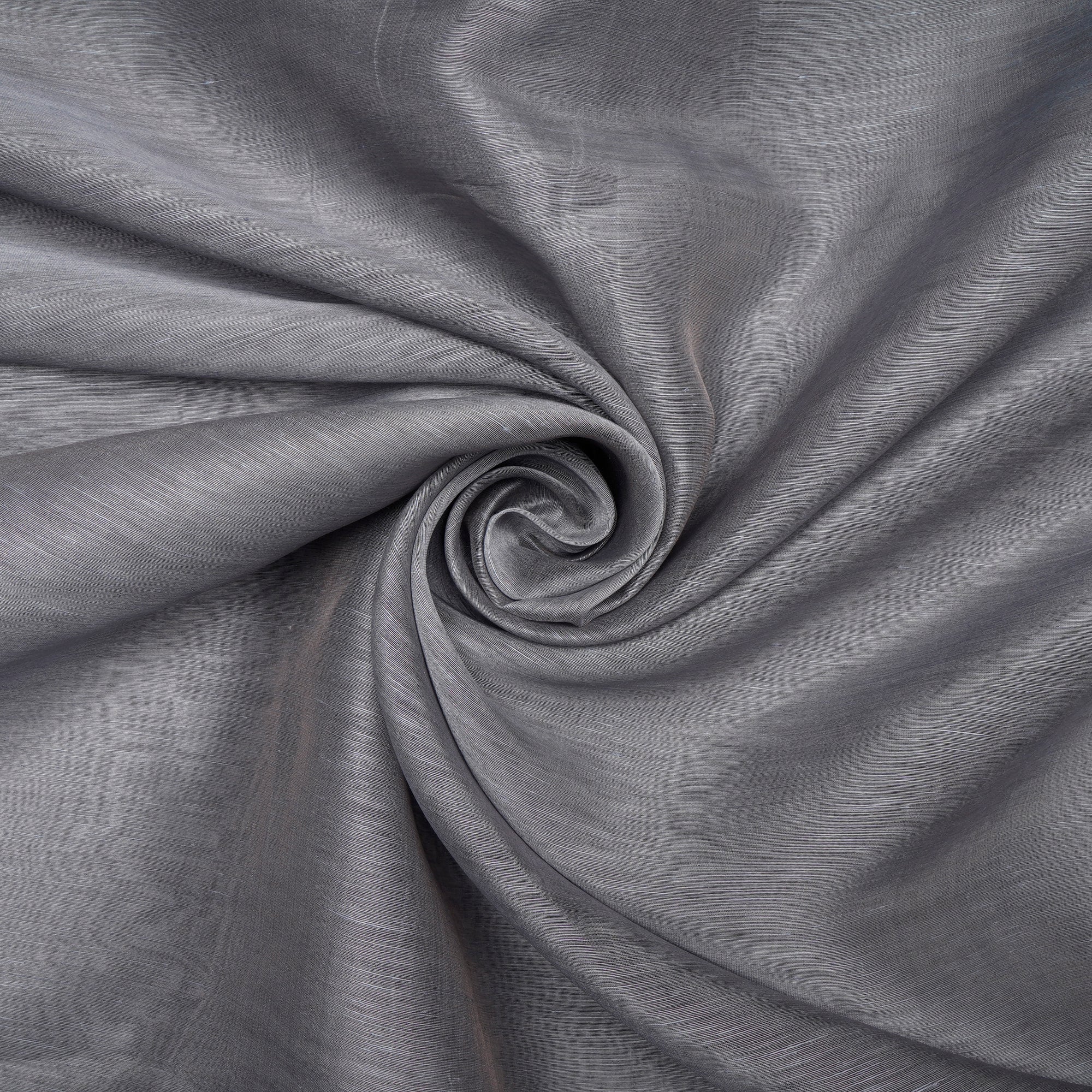 Grey Color Piece Dyed Linen Silk Fabric