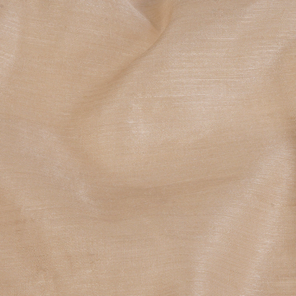 Beige Color Muga Silk Dyeable Fabric