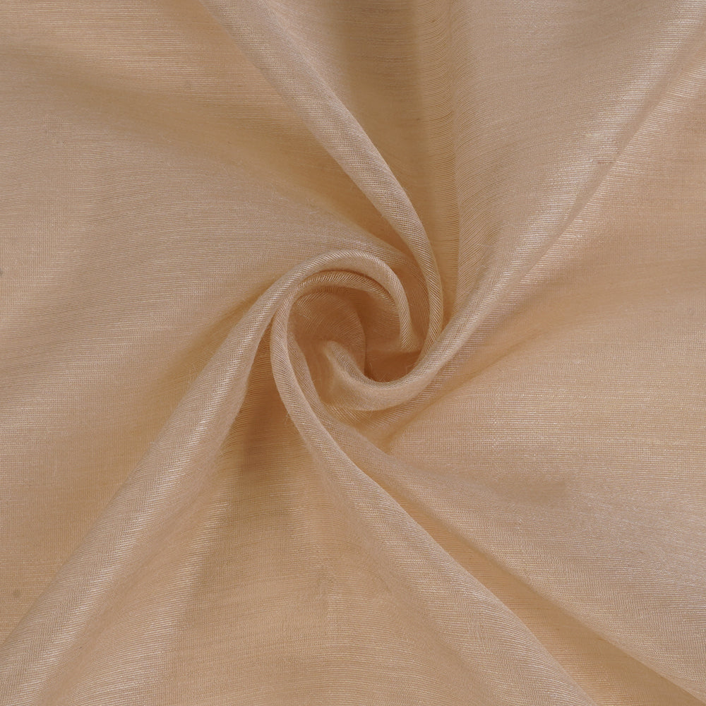 Beige Color Muga Silk Dyeable Fabric