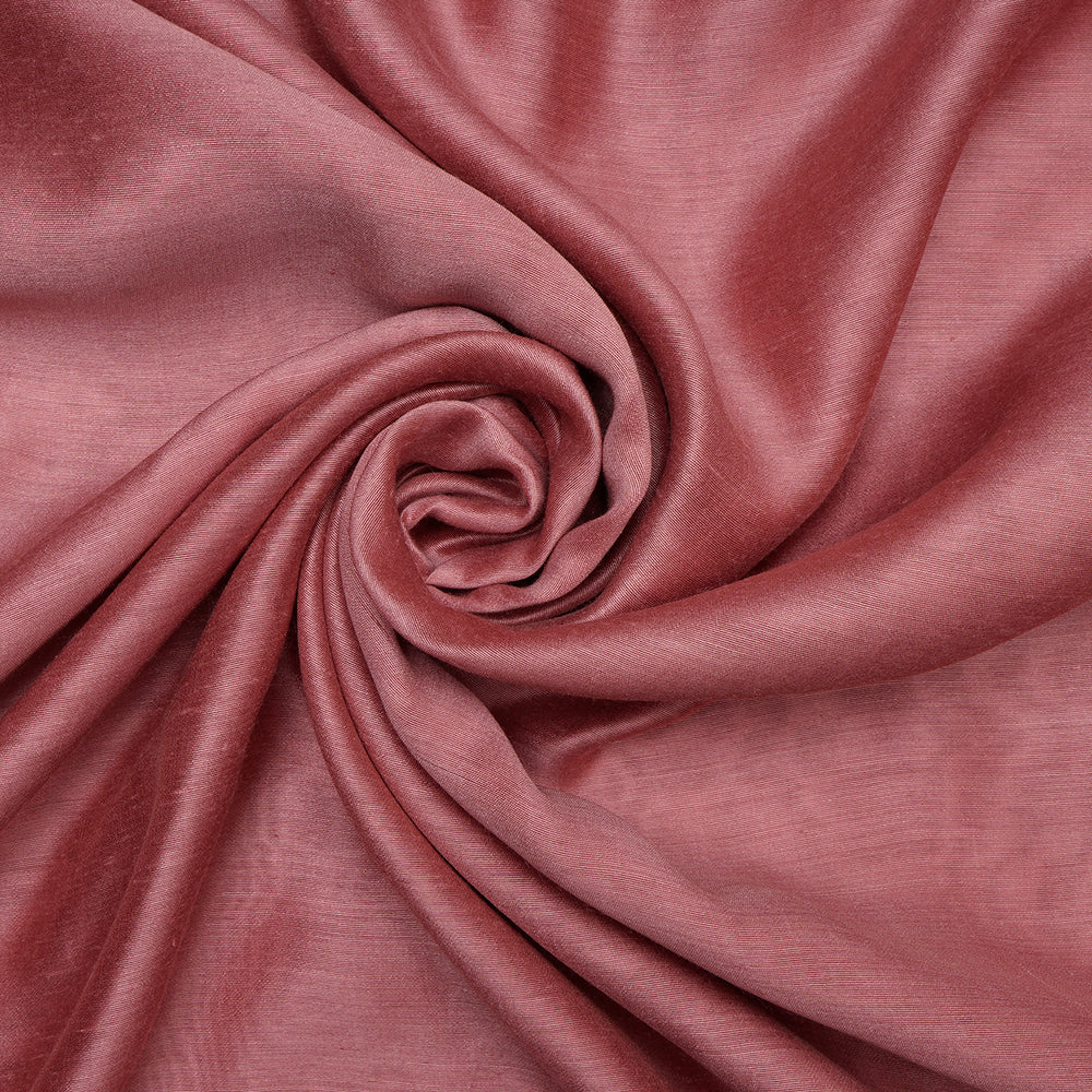 Pink Plain Muga Silk Fabric