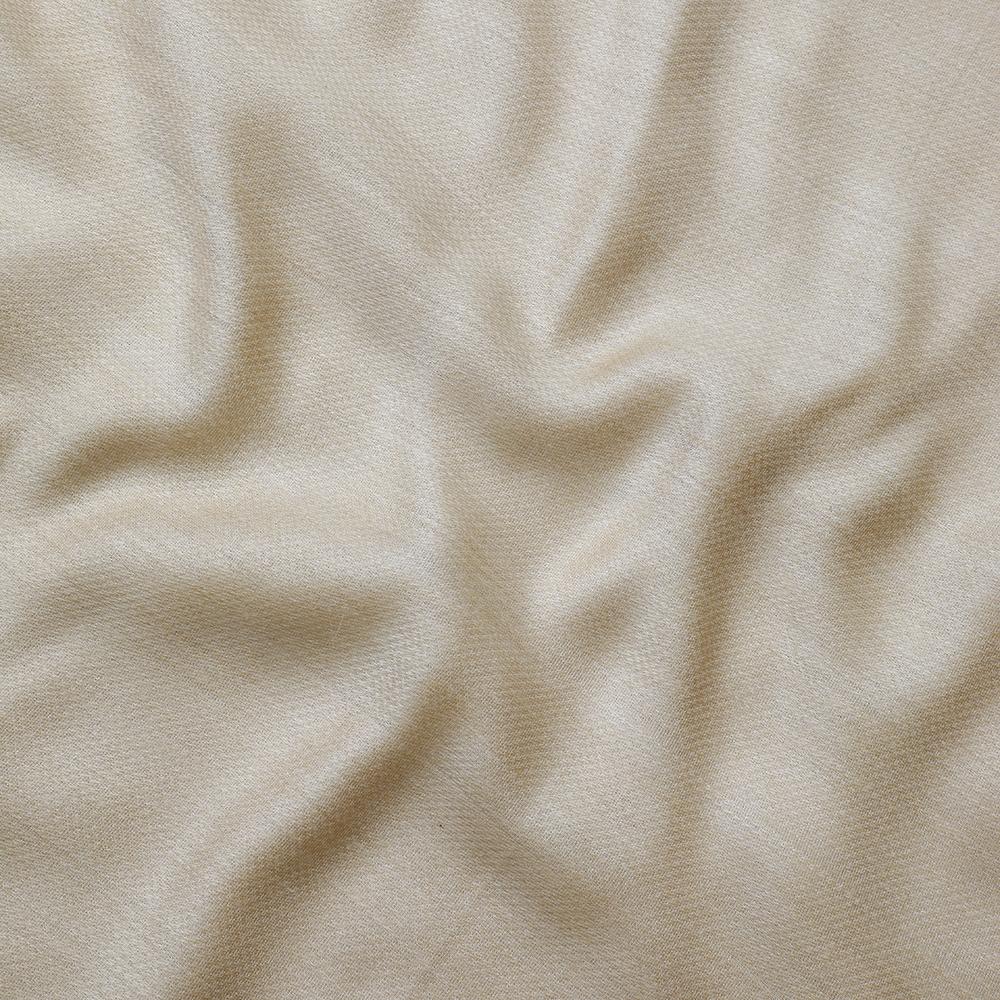Cream Color Natural Pashmina Silk Fabric