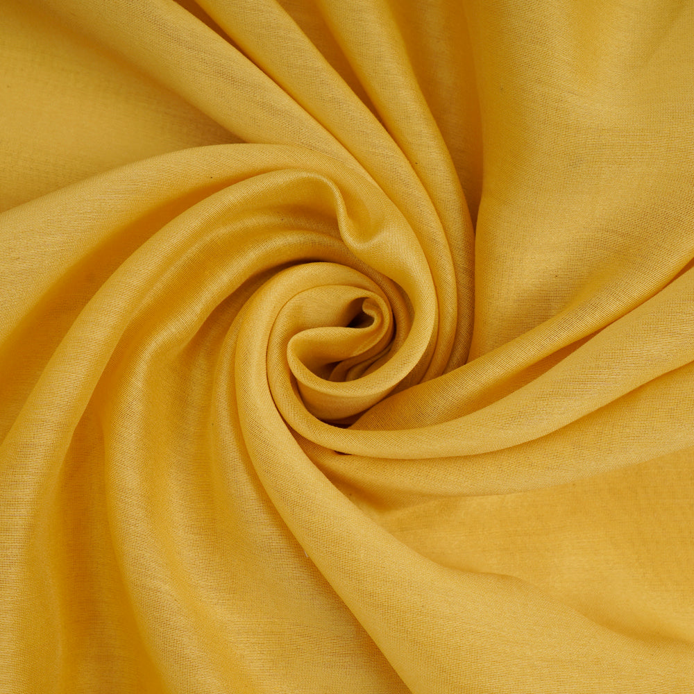 Yellow Color Piece Dyed Rapier Chanderi Fabric