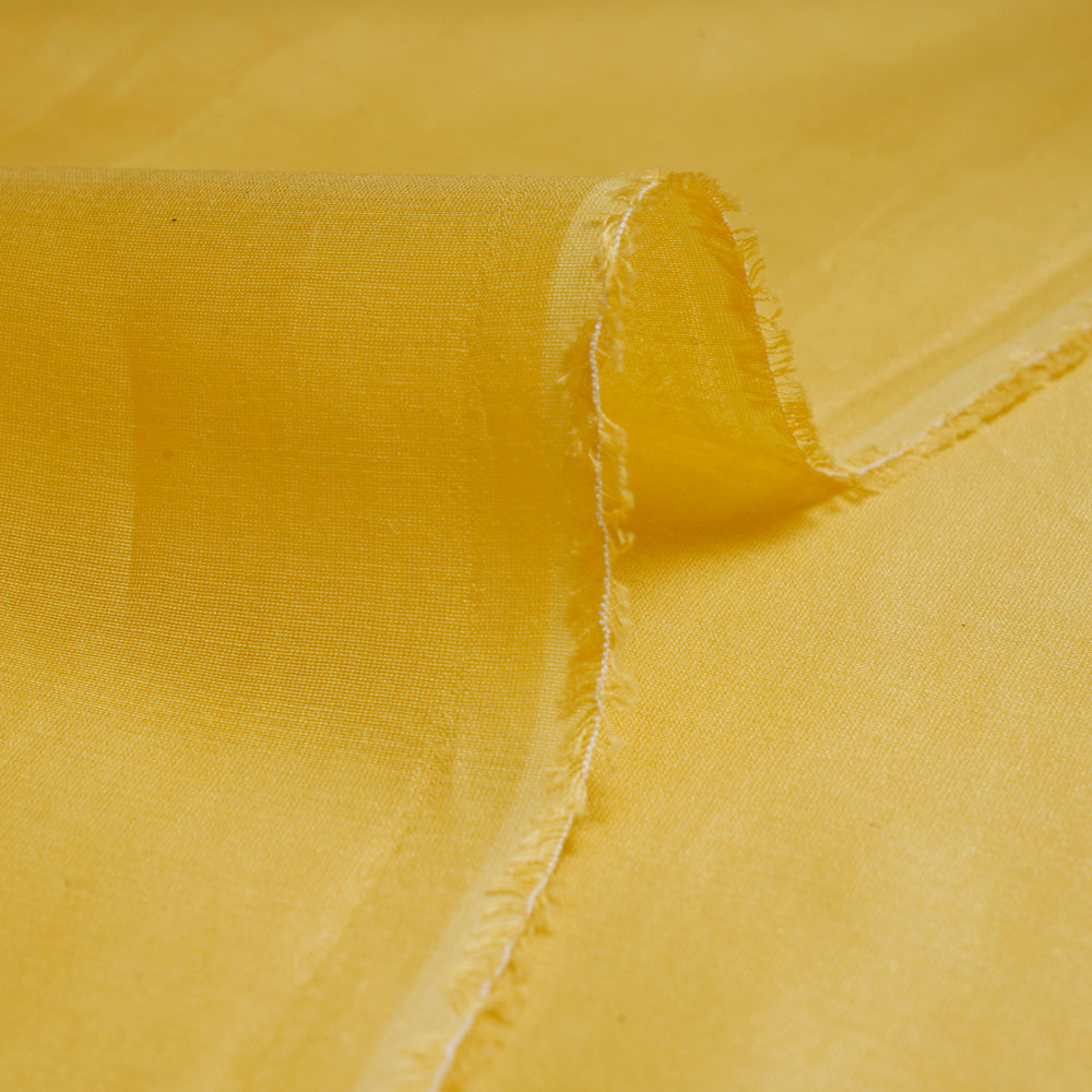 Yellow Color Piece Dyed Rapier Chanderi Fabric