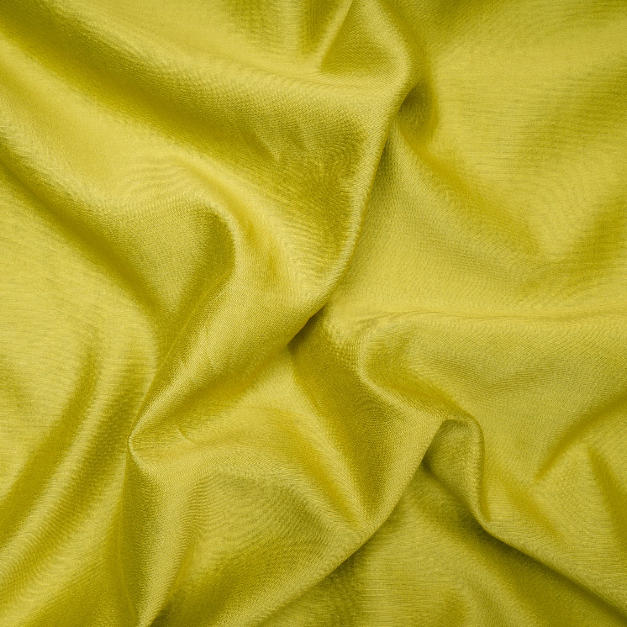 Lime Green Piece Dyed Rapier Loom Pure Chanderi Fabric