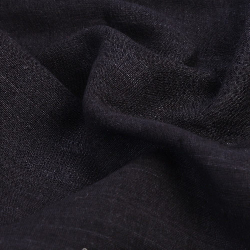 Black Color Matka Silk Fabric