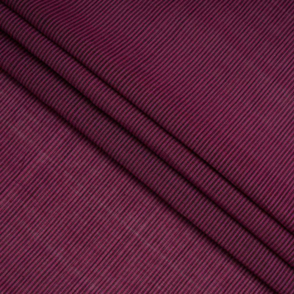 Pink Color Striped Mangalgiri Cotton Fabric