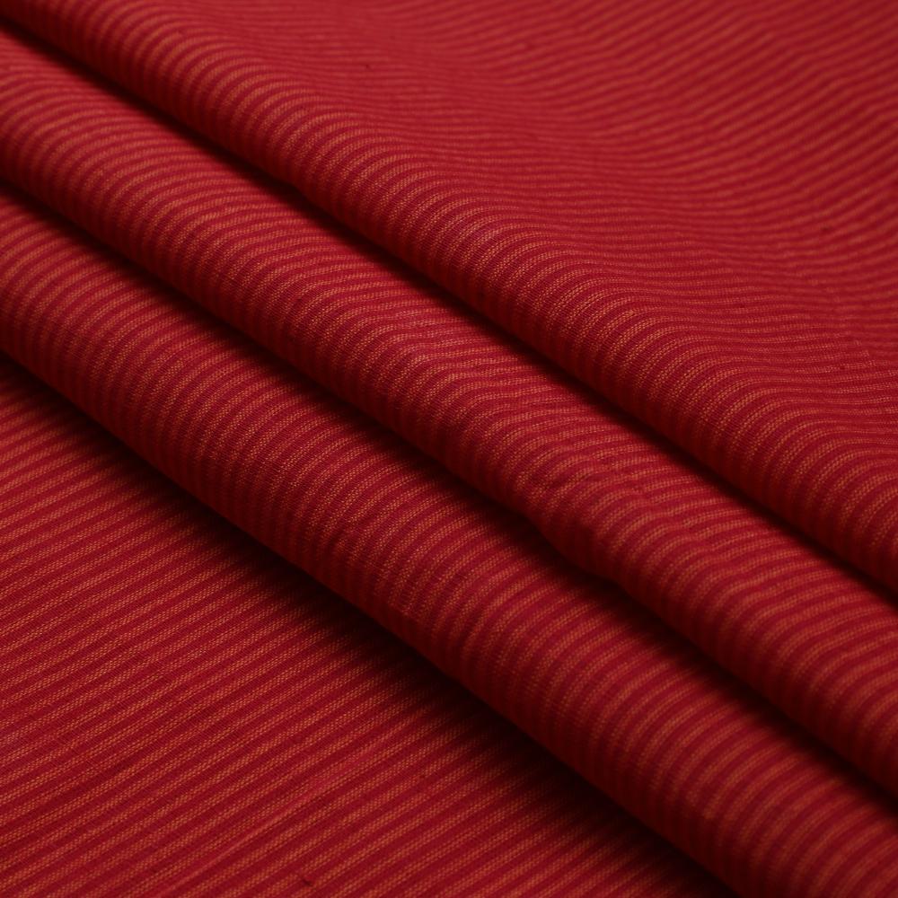 Red-Orange Color Mangalgiri Cotton Fabric