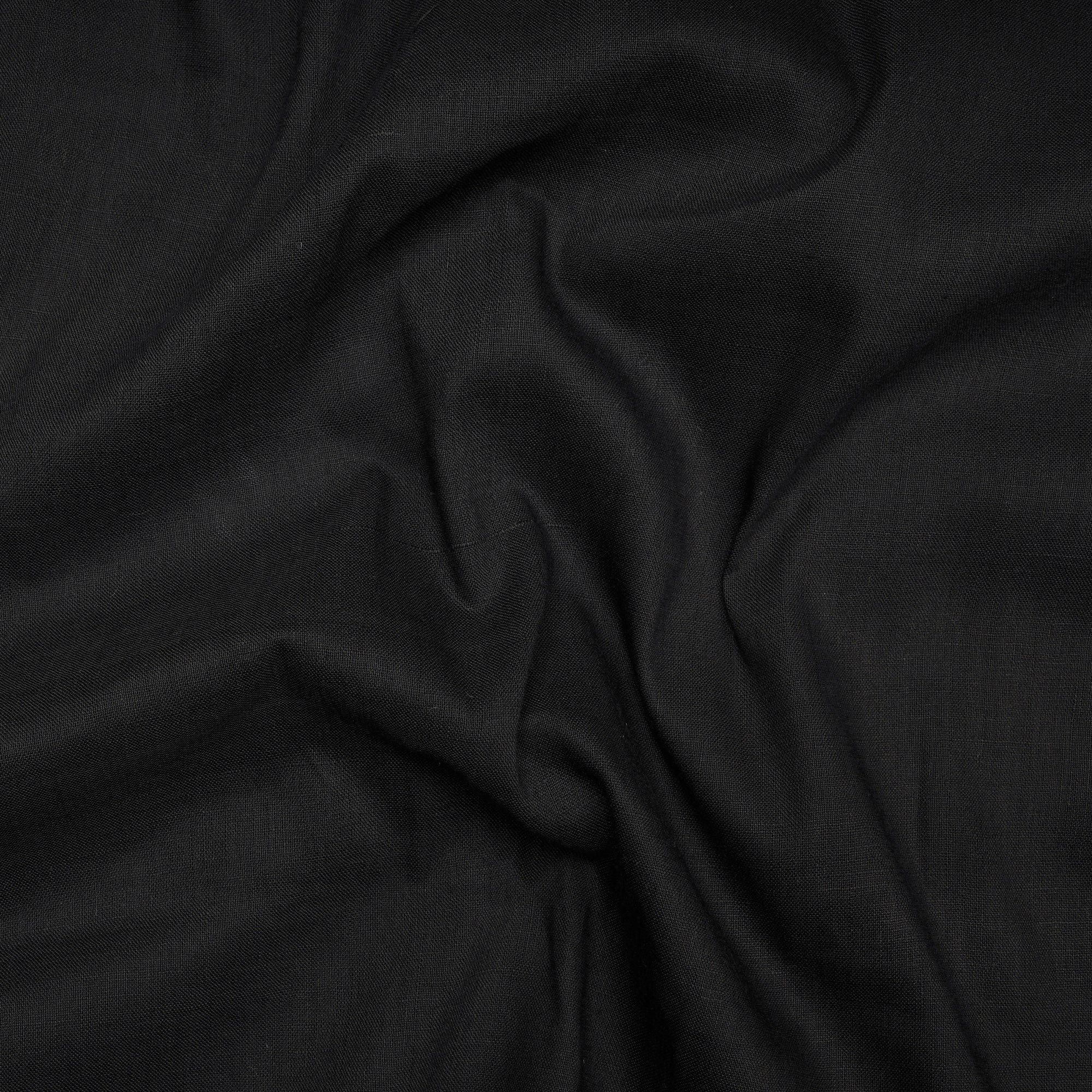 Black Handspun Handwoven Muslin Cotton Fabric