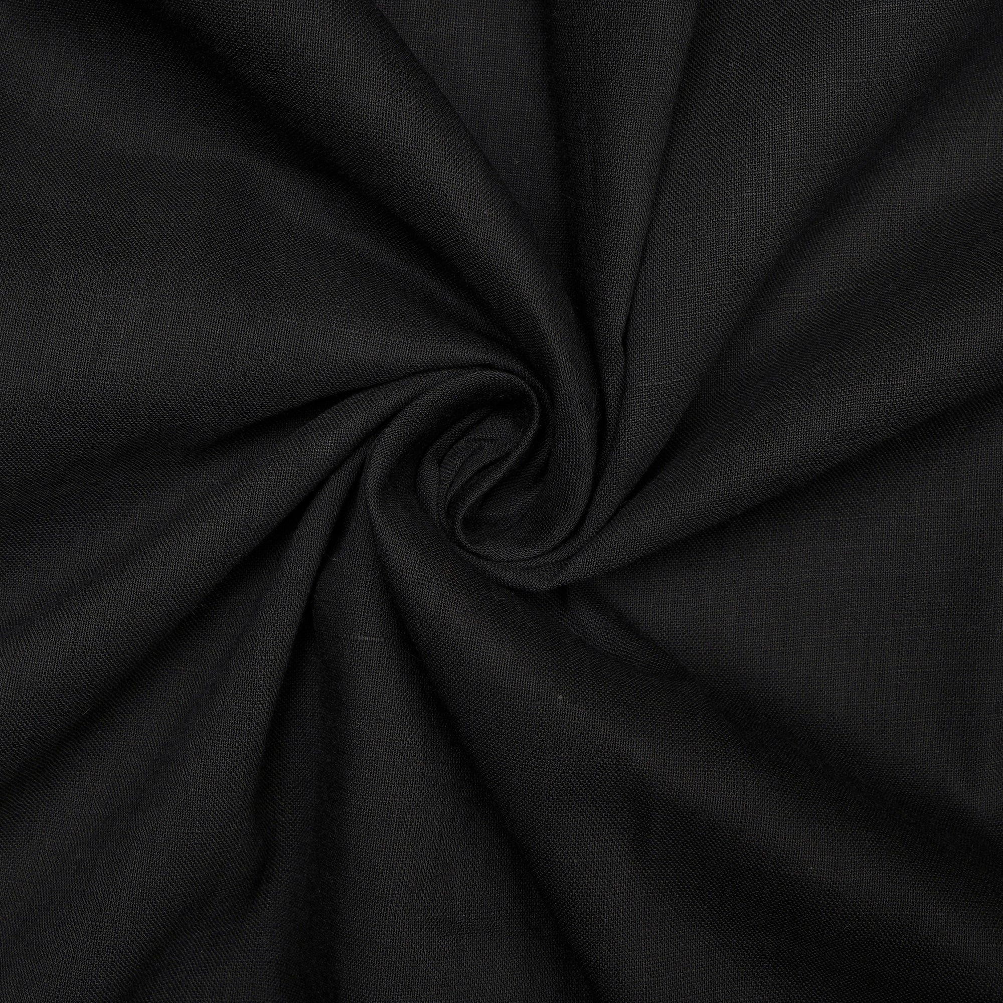 Black Handspun Handwoven Muslin Cotton Fabric