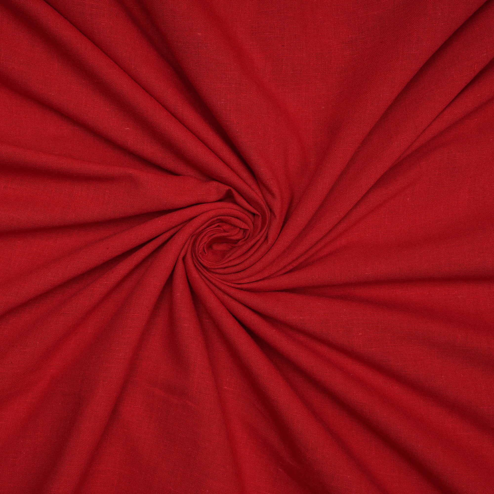 Red Handspun Handwoven Muslin Cotton Fabric