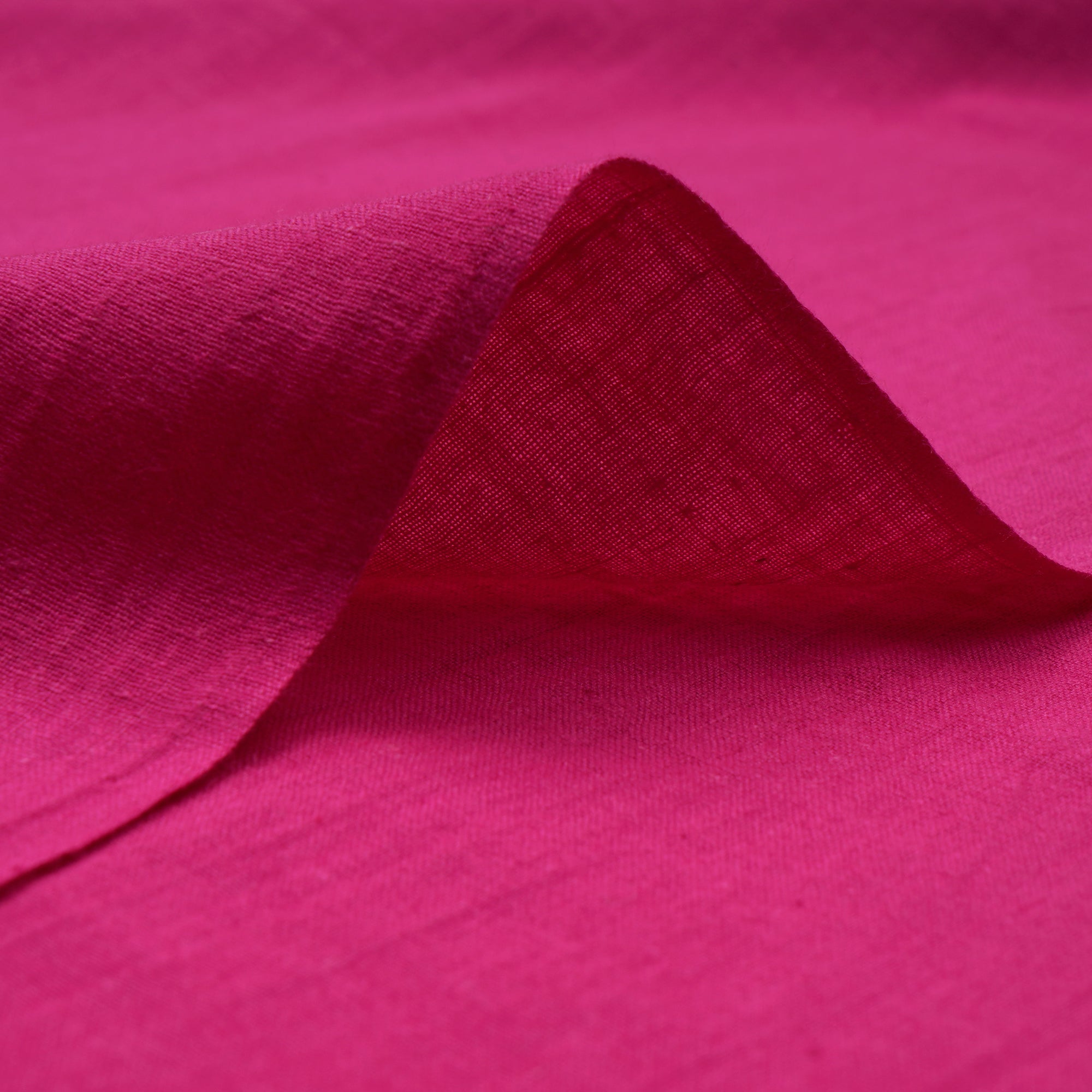 Dark Pink Handspun Handwoven Muslin Cotton Fabric