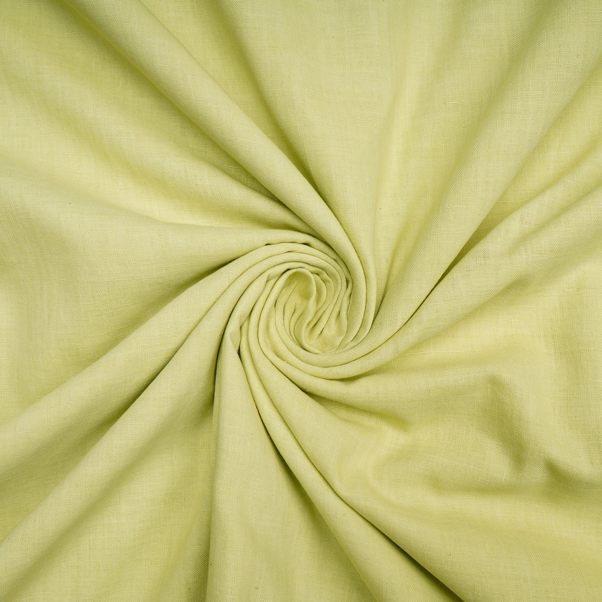 Lime Green Dyed Handwoven Handspun Muslin Cotton Fabric
