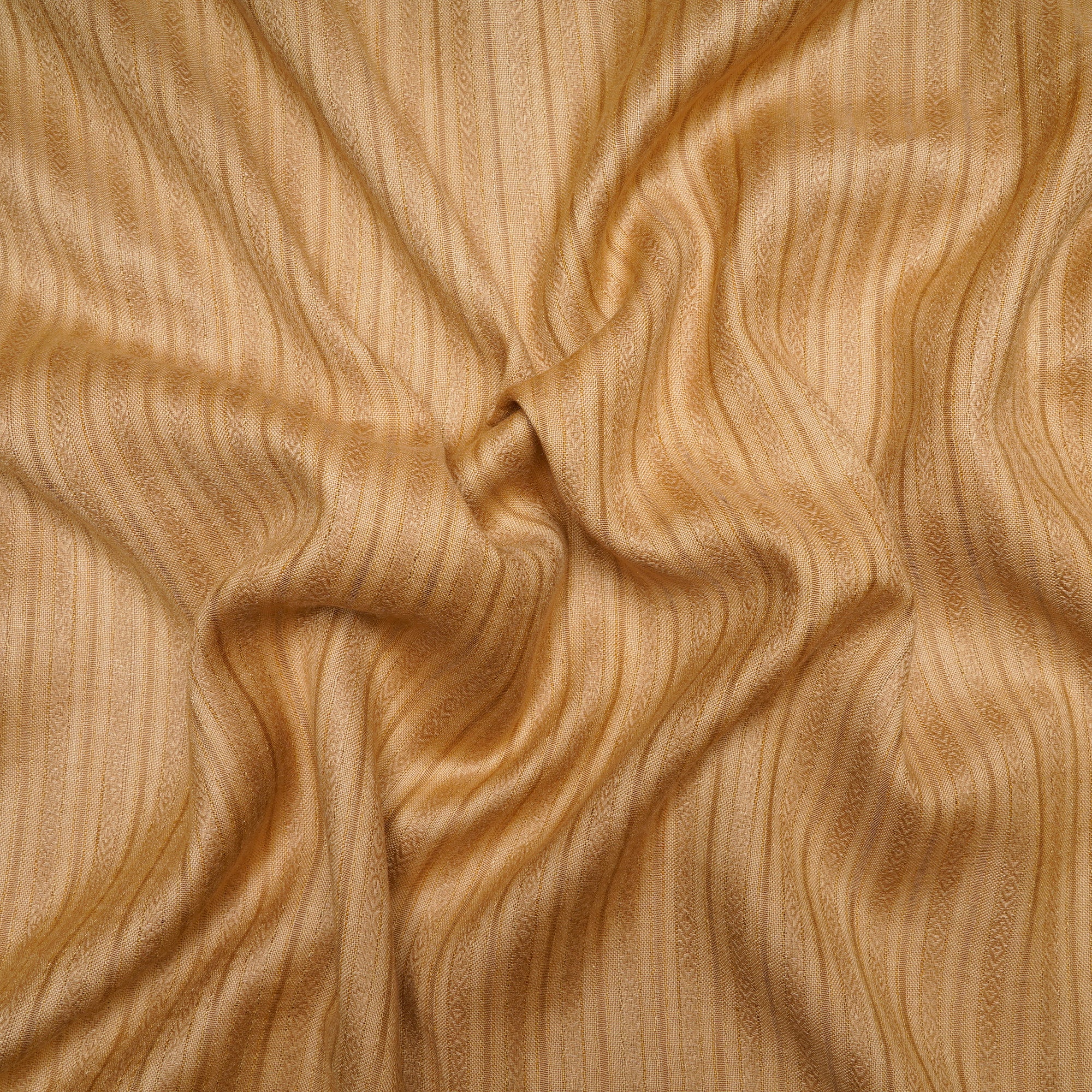 Beige Color Striped Viscose Fabric