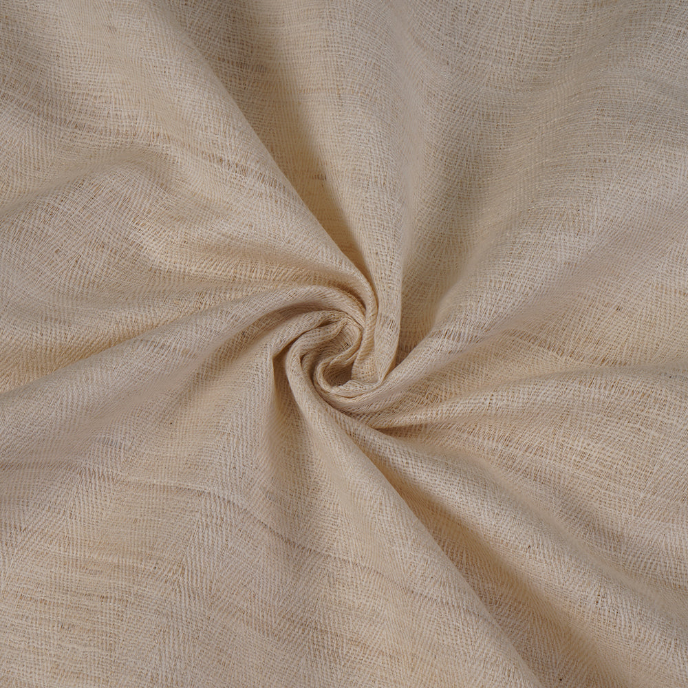 Off-White-Beige Color Natural Gichha Silk Fabric