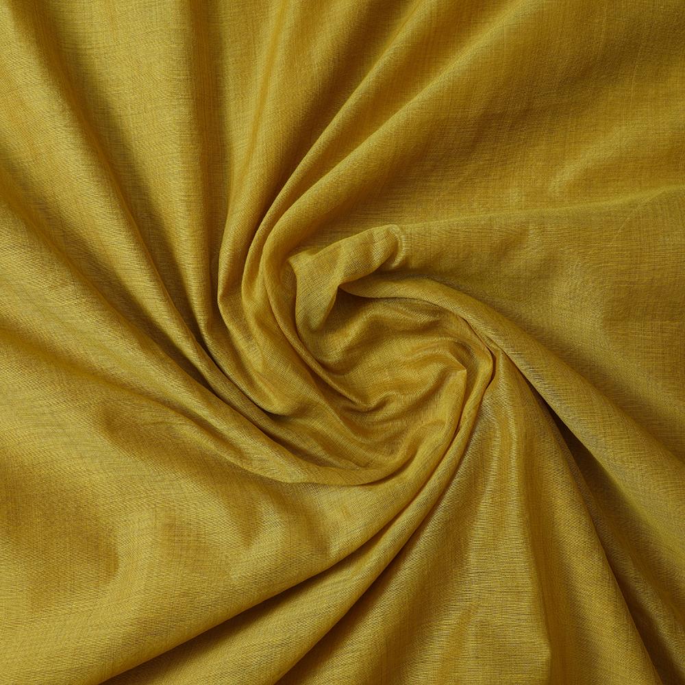 Mustard Color Polyester Chanderi Fabric