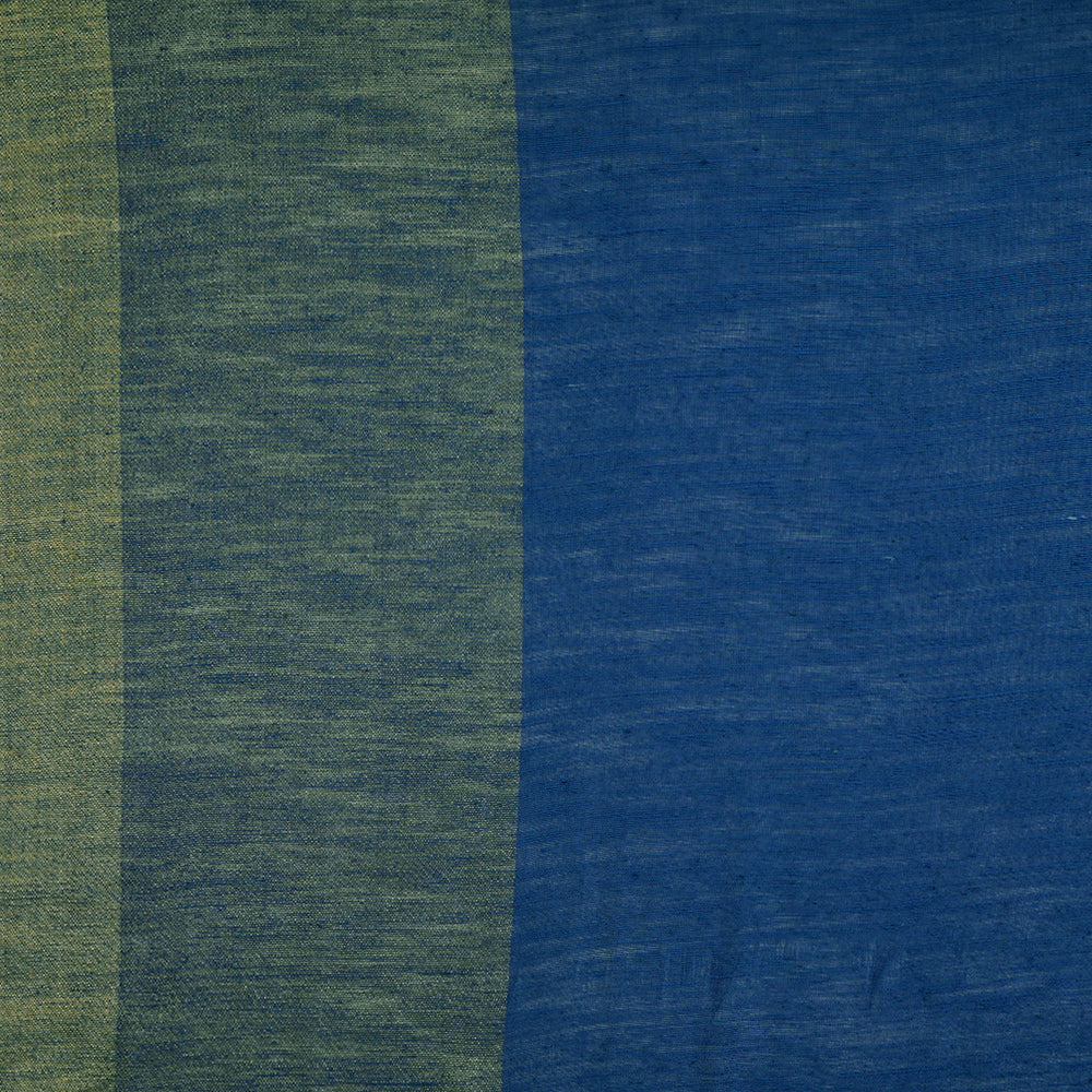 Blue Color Noile Silk Fabric