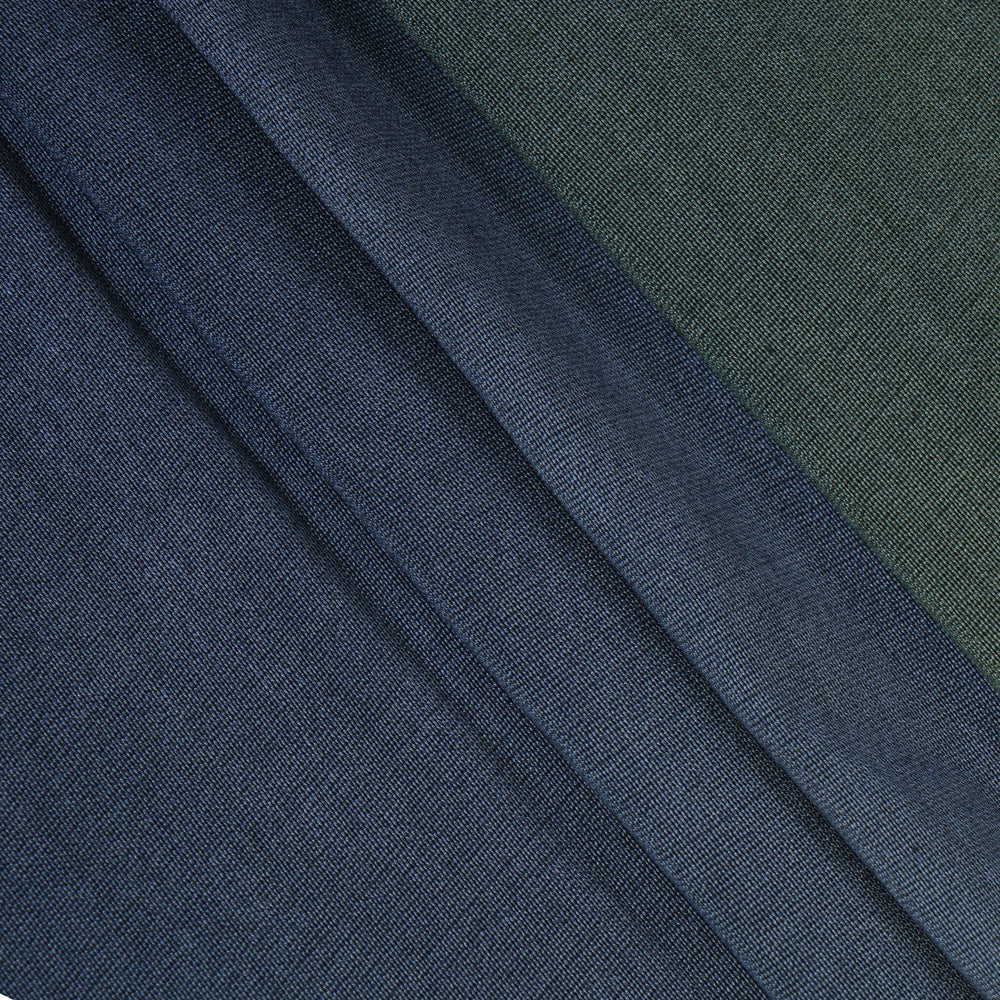 Grey-Green Color Ombre Dyed Chanderi Fabric
